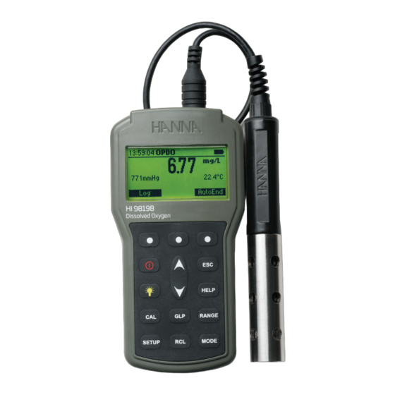 Hanna Instruments HI98198 OPDO Manuals