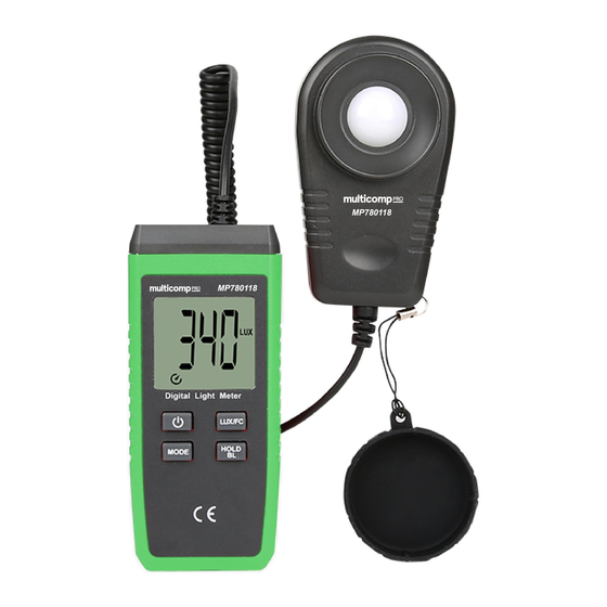 multicomp pro MP780118 Quick Start Manual
