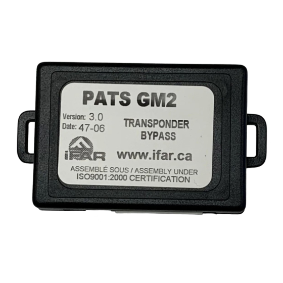 Fortin PATS-GM Installation Manual
