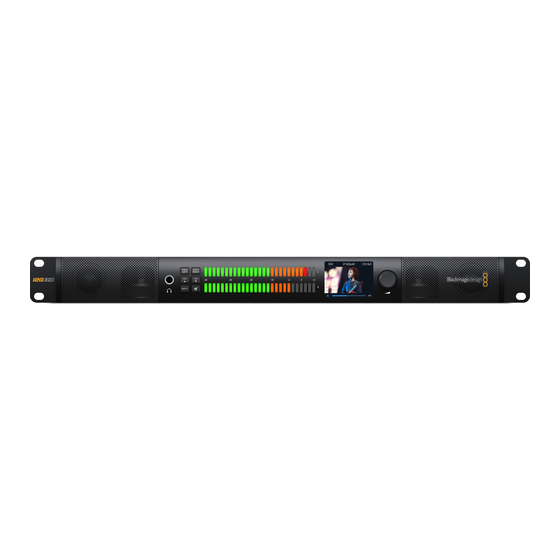 Blackmagicdesign Audio Monitor 12G Installation And Operation Manual
