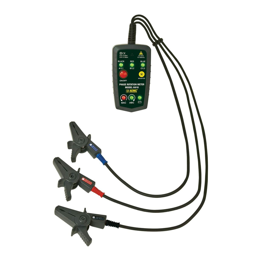 AEMC 6610 User Manual