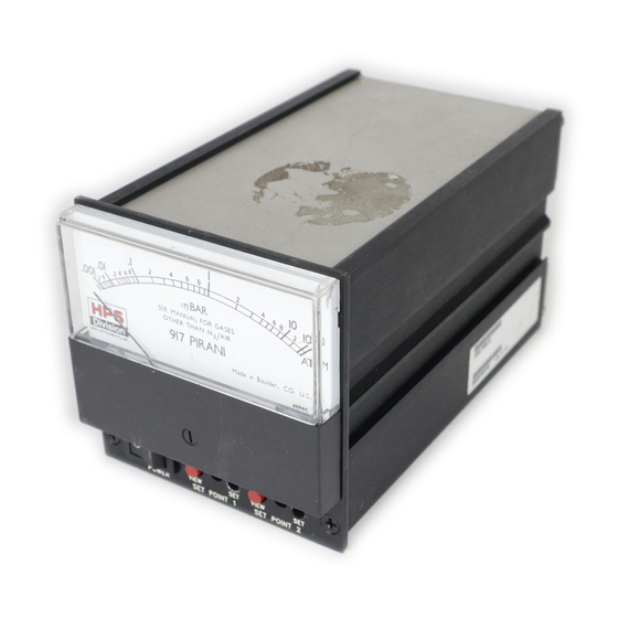 MKS HPS 917 Operation And Maintenance Manual