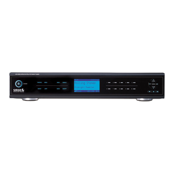Sirius Satellite Radio SRH2000 User Manual