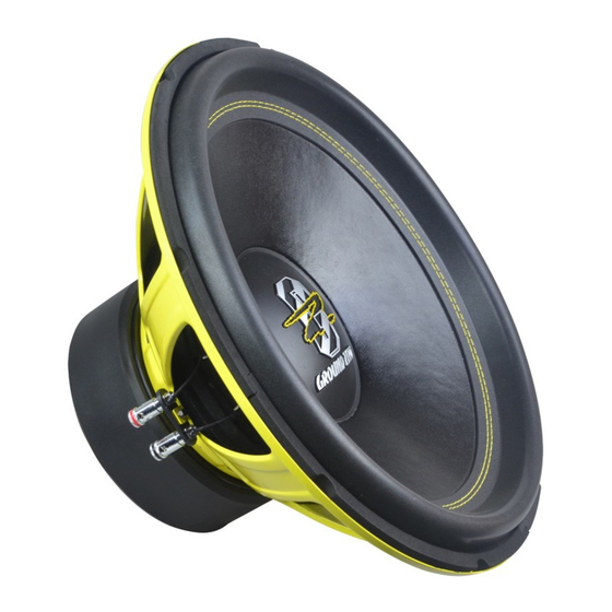 Ground Zero GZIW 15SPL Owner's Manual