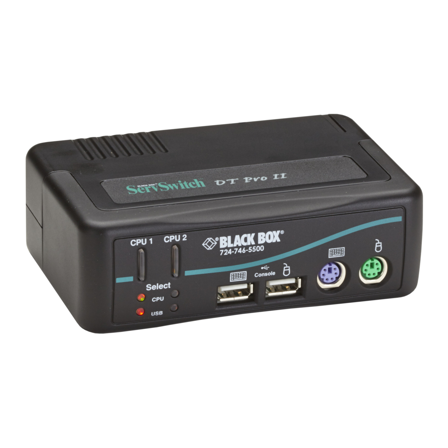 Black Box DT Pro II Technical Specifications