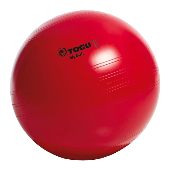 TOGU MyBall Usage And Care Instructions