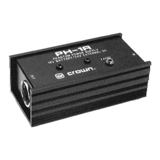 Crown PH-1A Datasheet