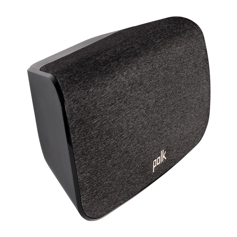Polk Mono SR2 Quick Start Manual