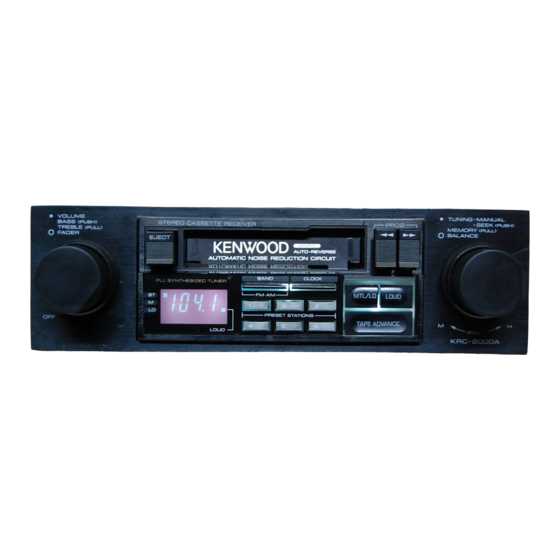 Kenwood Krc-2000A Instruction Manual