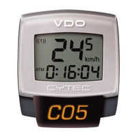 Vdo Cyclecomputing Cytec C05+ Instruction Manual
