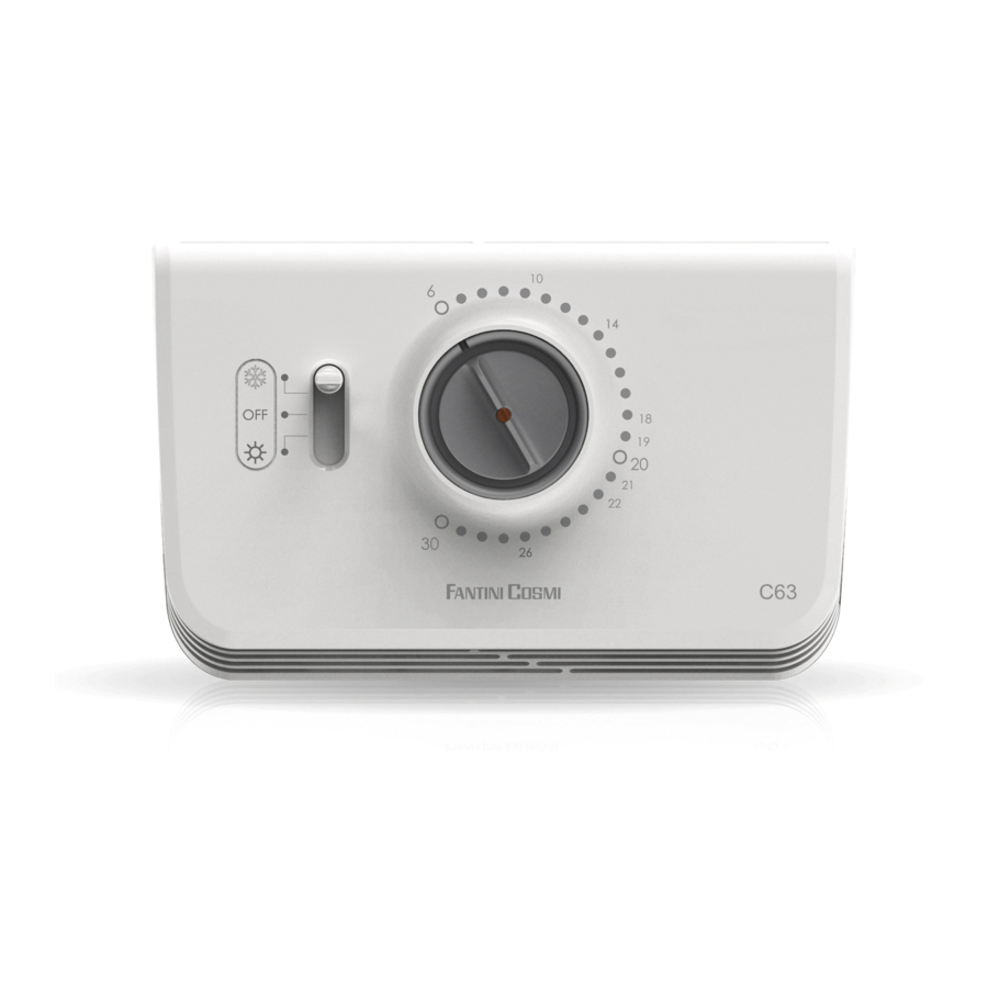 Fantini Cosmi C63 Quick Start Manual