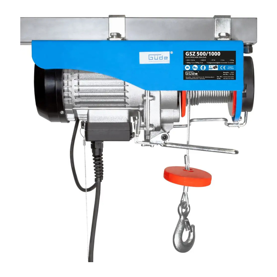 GÜDE GSZ 500/1000 Operating Instructions Manual