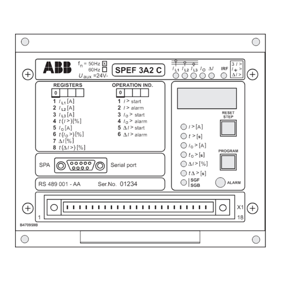 ABB SPEF 3A2 C User Manual And Technical Description