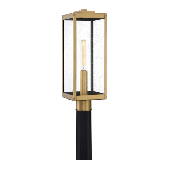 Quoizel Westover WVR9007A Installation Manual
