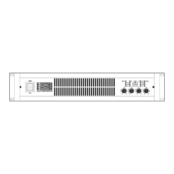 QSC DCA1222 User Manual