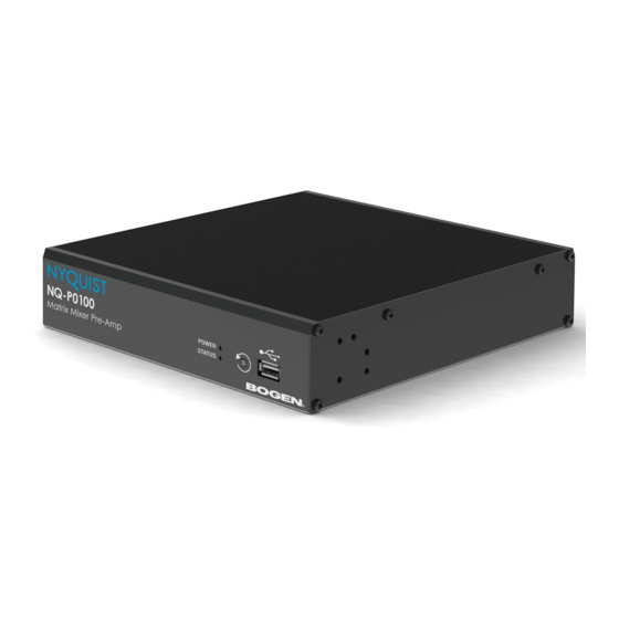 Bogen Nyquist NQ-P0100 Configuration Manual