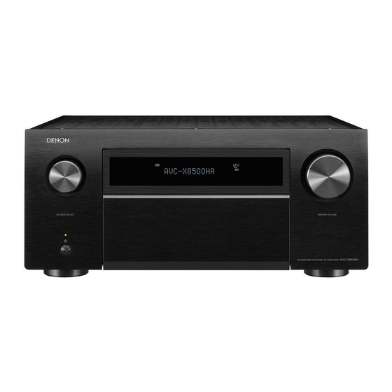 Denon AVC-X8500HA Quick Start Manual