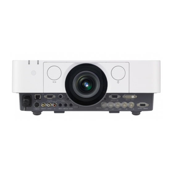 SONY VPLFX30 OPERATING INSTRUCTIONS MANUAL Pdf Download ManualsLib