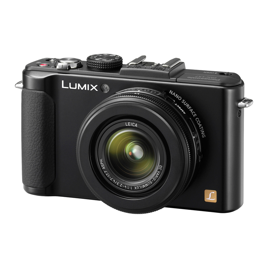 PANASONIC DMC-LX7K OWNER'S MANUAL Pdf Download | ManualsLib