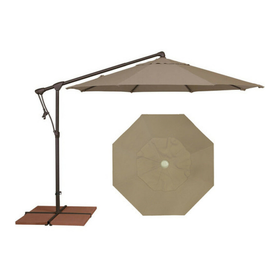 User Manuals: Treasure Garden AG19 Cantilever Umbrella