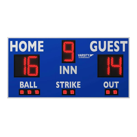 VARSITY Scoreboards Baseball Operation Manual