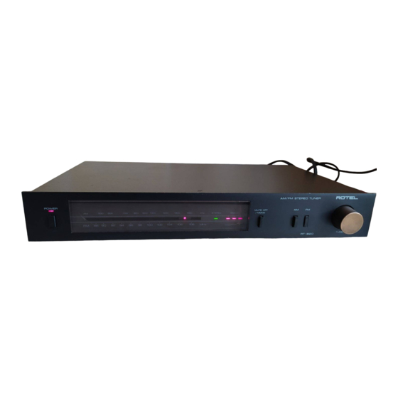 Rotel RT-820 Owner's Manual