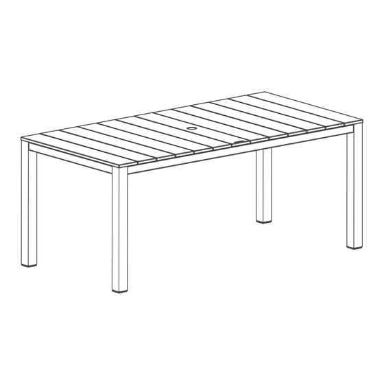 TANGENTWOOD DUROGreen PARK CITY DINING TABLE Assembly Instructions Manual