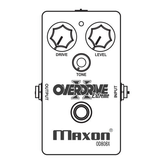 Maxon OD808X Overdrive extreme X User Manual