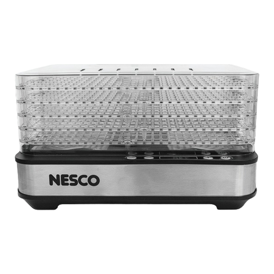 Nesco Digital Food Dehydrator Care And Use Manual