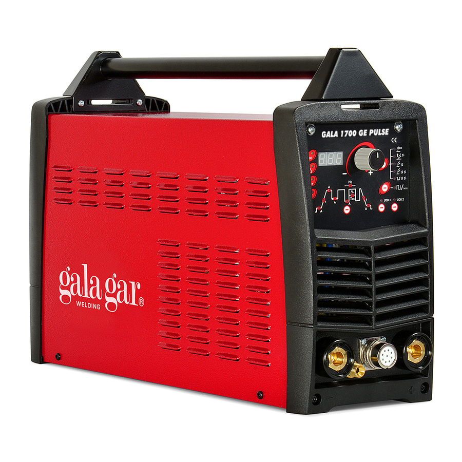 gala gar GALA 1700 G.E. TIG PULSE Manuals