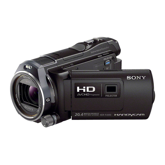 Sony Handycam HDR-PJ650E Manuals