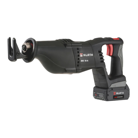 Würth SBS 18-A Translation Of The Original Operating Instructions