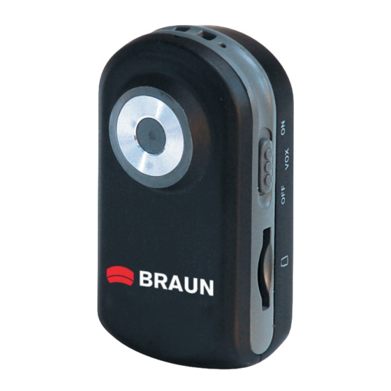 Braun MiniActionDV Instruction Manual