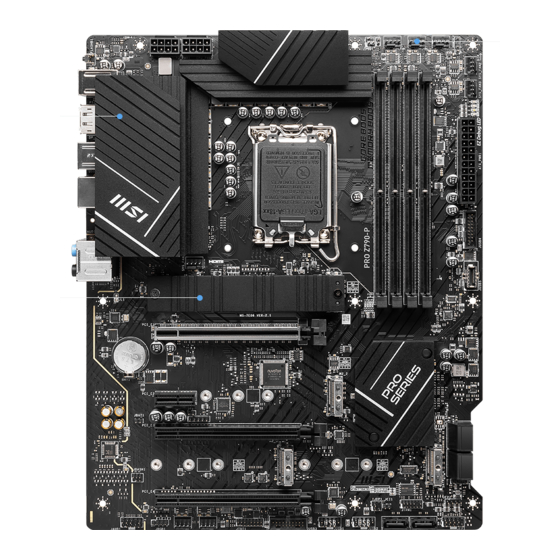 MSI PRO Z790-P WIFI DDR4 User Manual