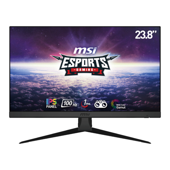 MSI G2412V Manuals