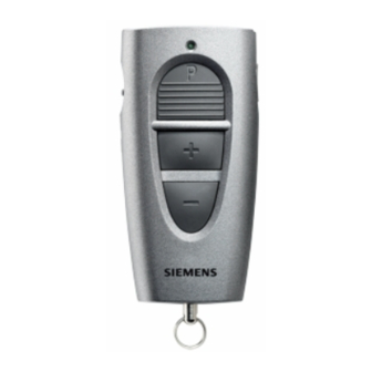 Siemens Remote Control User Manual