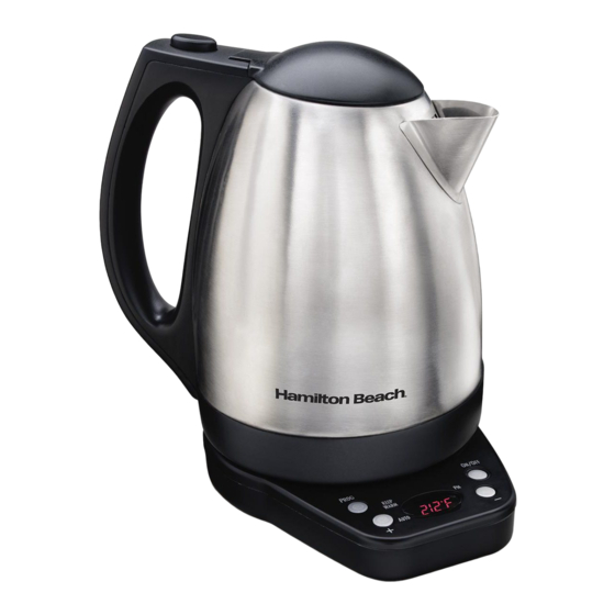 Hamilton Beach Electric Kettle Instructions