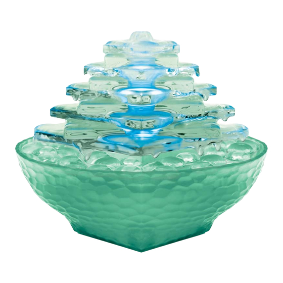 HoMedics ENVIRASCAPE SPARKLING STEPS WFG-STEPS Instruction Manual And  Warranty Information