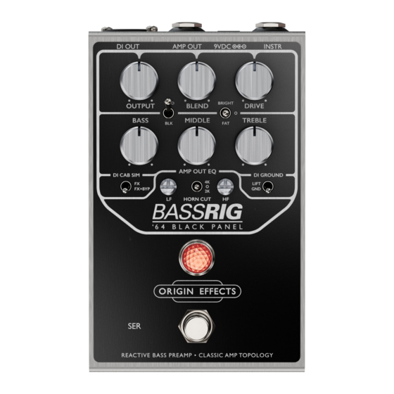 Origin Effects BASSRIG 64 Black Panel Owner's Manual