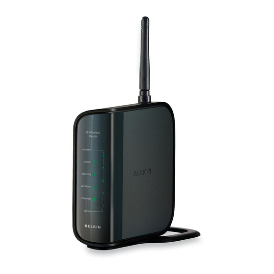 Belkin G Wireless Router Specifications