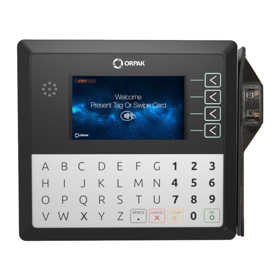 GILBARCO VEEDER-ROOT Orpak OrPAY1000 Installation And Setup Manual