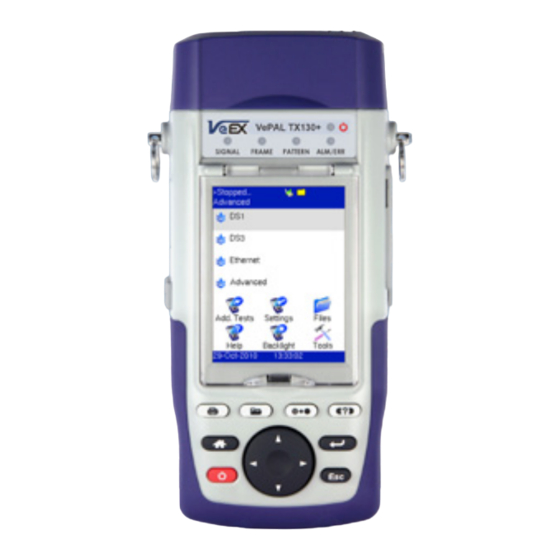 VeEX DS1 BERT VePAL TX130+ Quick Reference Manual
