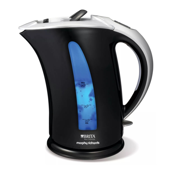 Morphy Richards BRITA WATER FILTER KETTLE 43532 Instructions Manual
