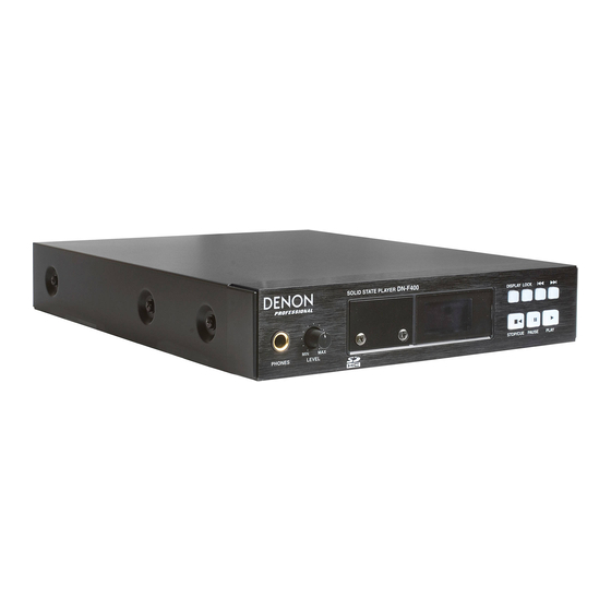 Denon DN-F400 Operating Instructions Manual
