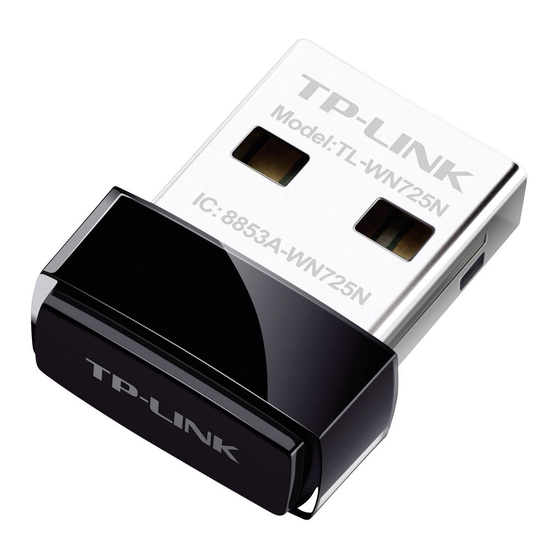 TP-Link TL-WN725N Quick Installation Manual