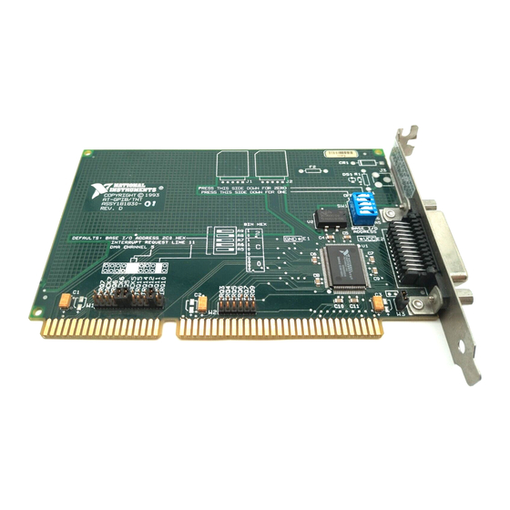 National Instruments AT-GPIB/TNT Getting Started