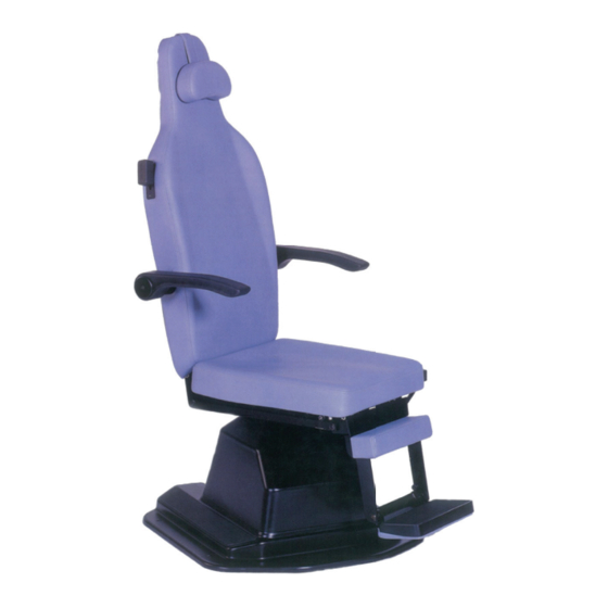 Atmos Patient chair E1 Operating Instructions Manual