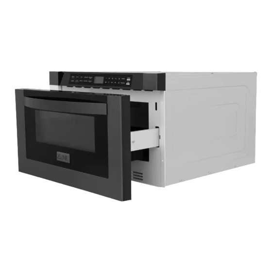 Zline MWD-1-BS Installation Manual And User's Manual