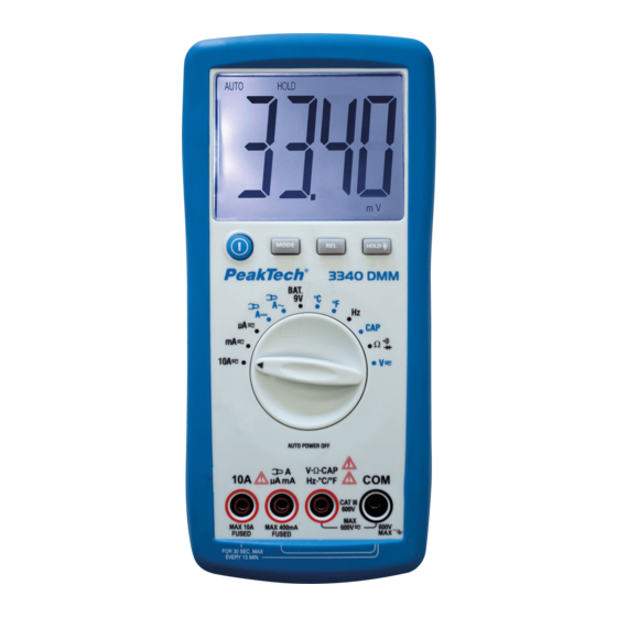 PeakTech 3340 Operation Manual