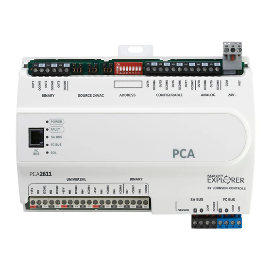 Johnson Controls FX-PCA2611-0 Installation Instructions Manual